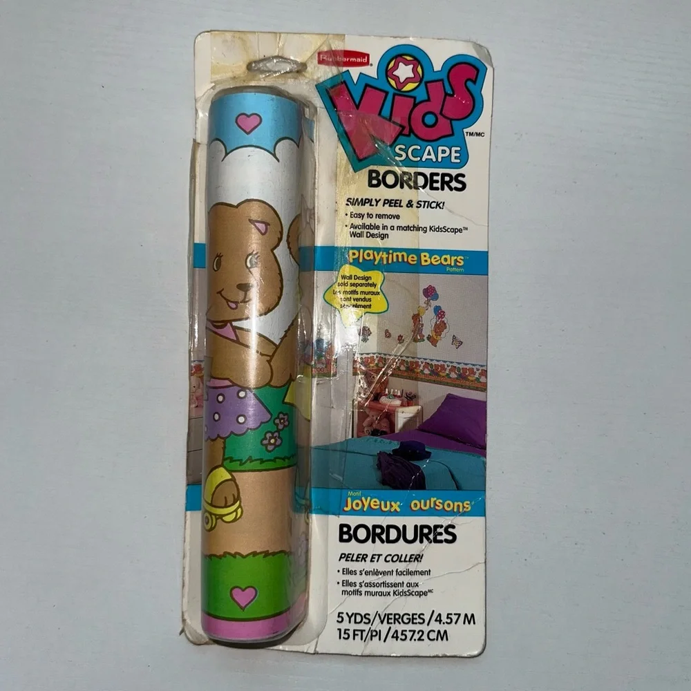 Vintage 1993 “Playtime Bears” Wallpaper Border